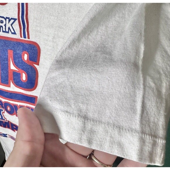 Vintage 1986 New York Giants Super Bowl Champions Single Stitch Starter T Shirt - Picture 4 of 6